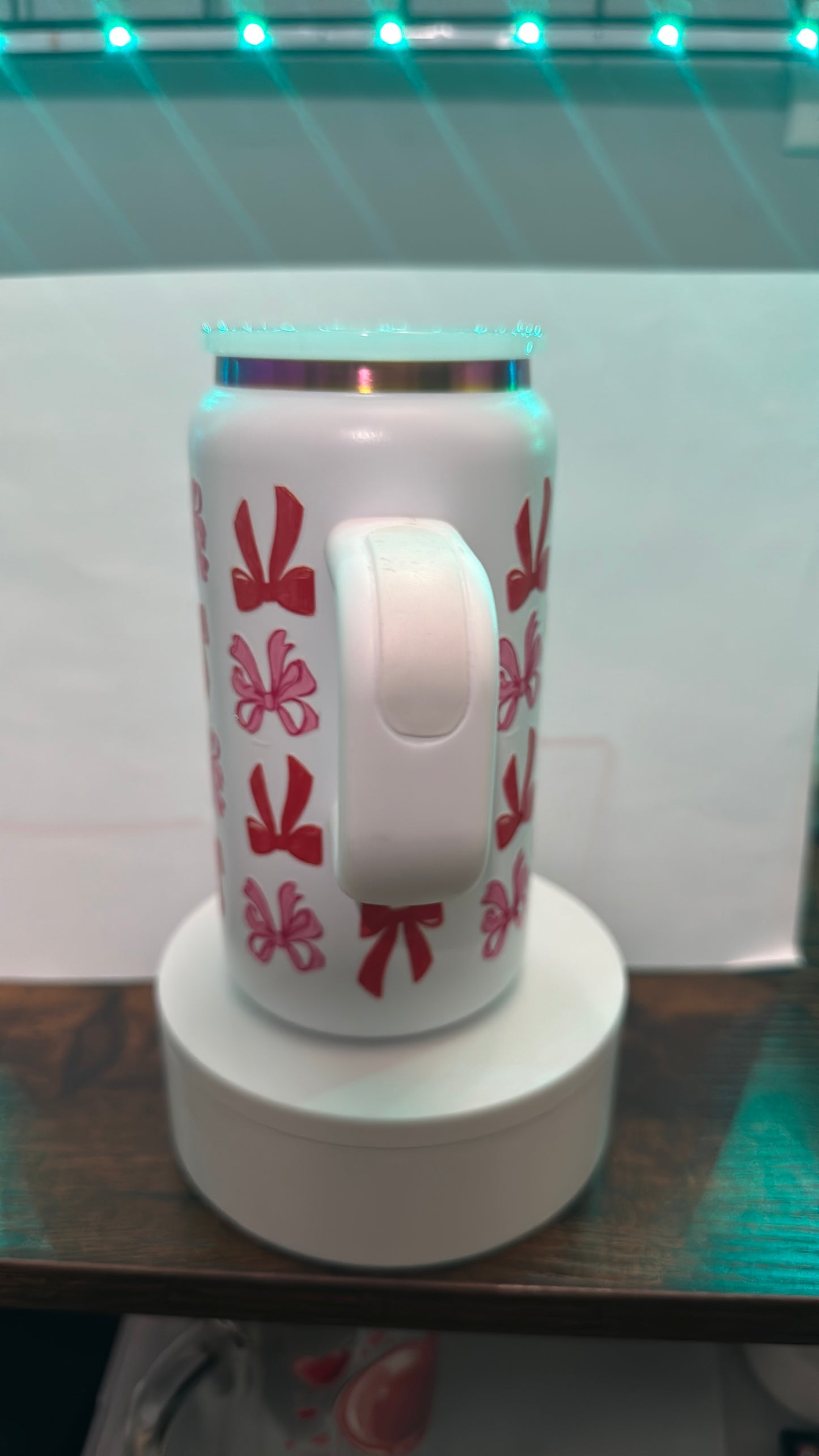 Valentine bows stainless steel cup