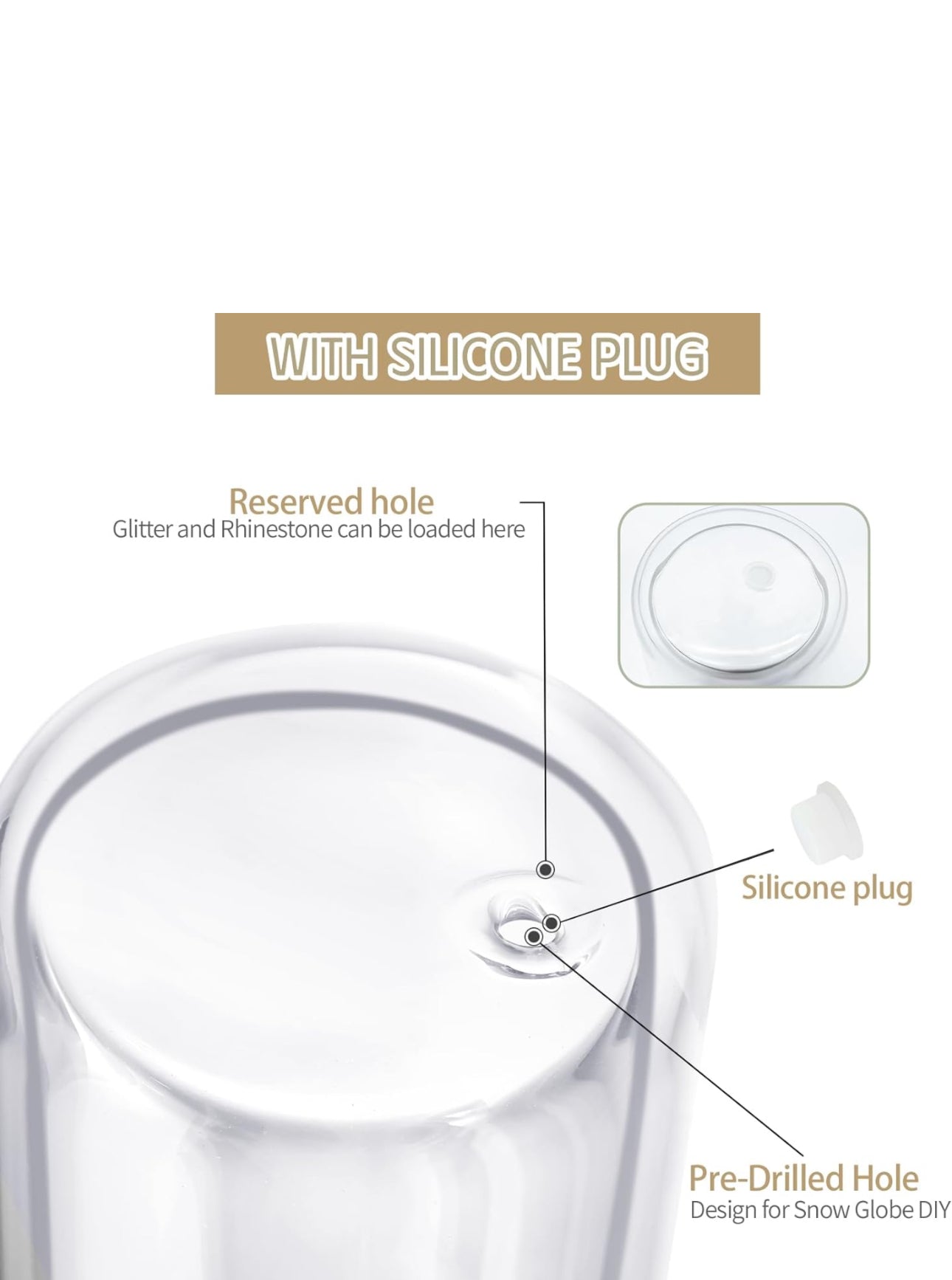 16 oz snow globe glass cup