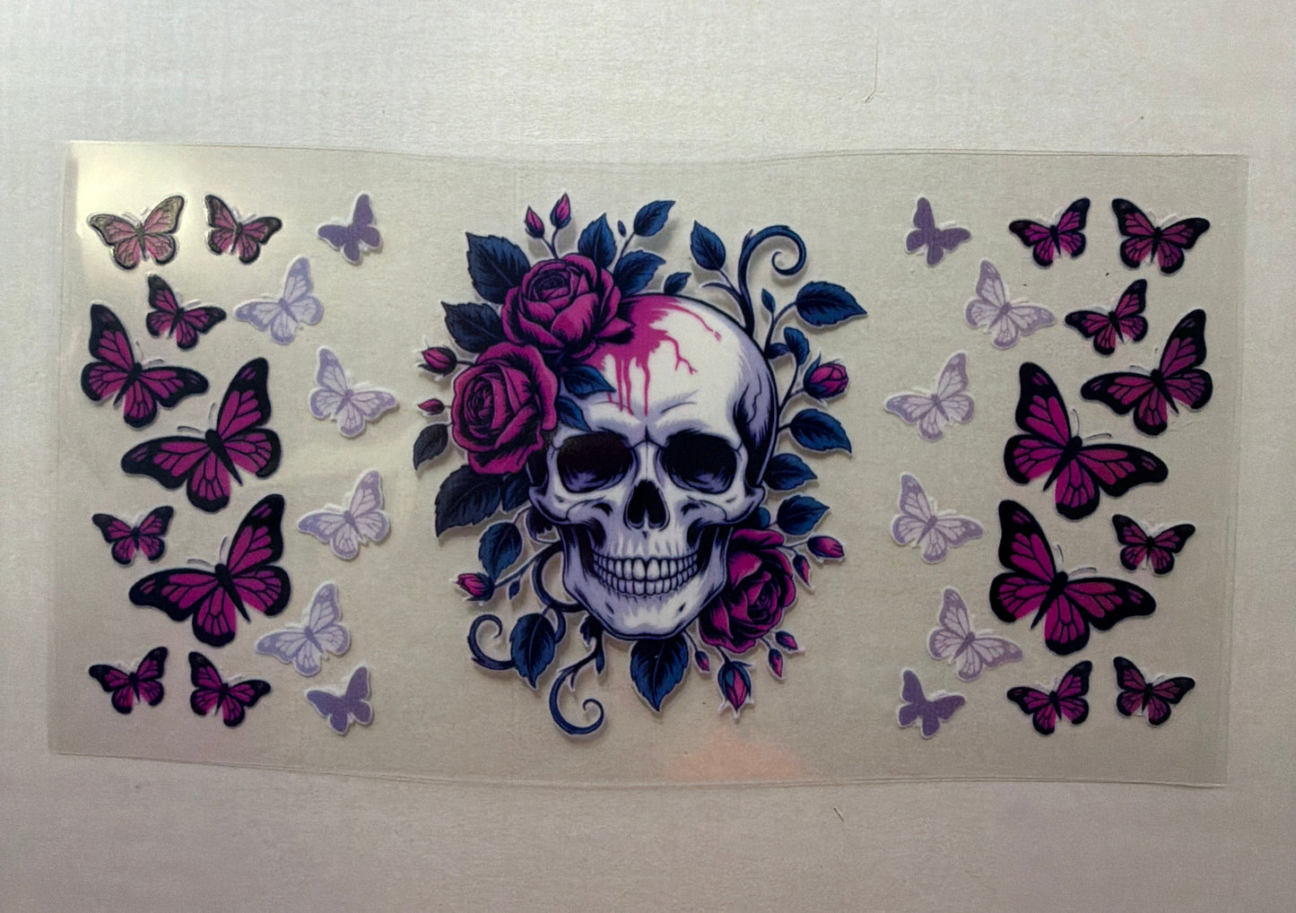 #1009 skull & butterflies