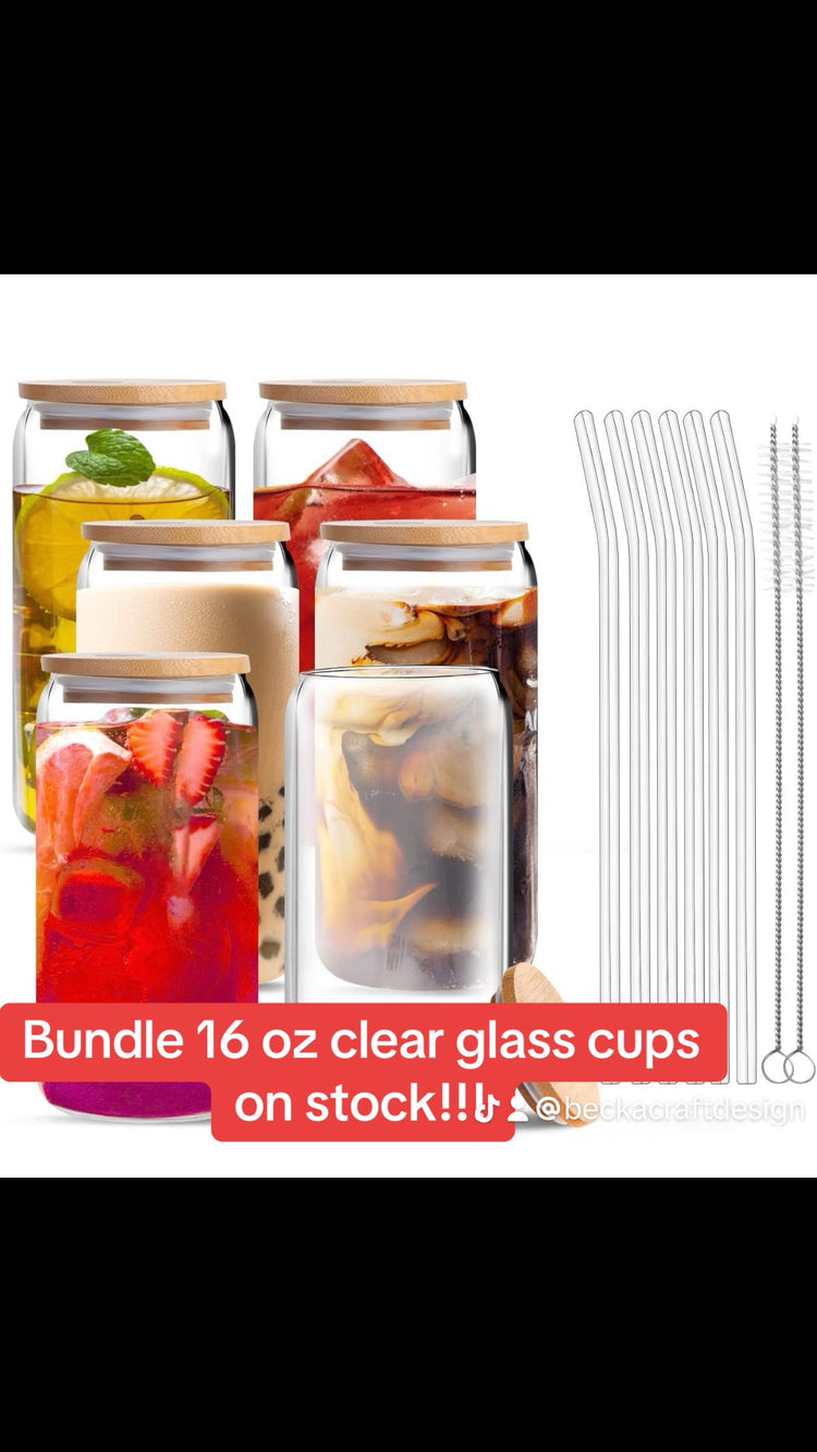 16oz glass cup