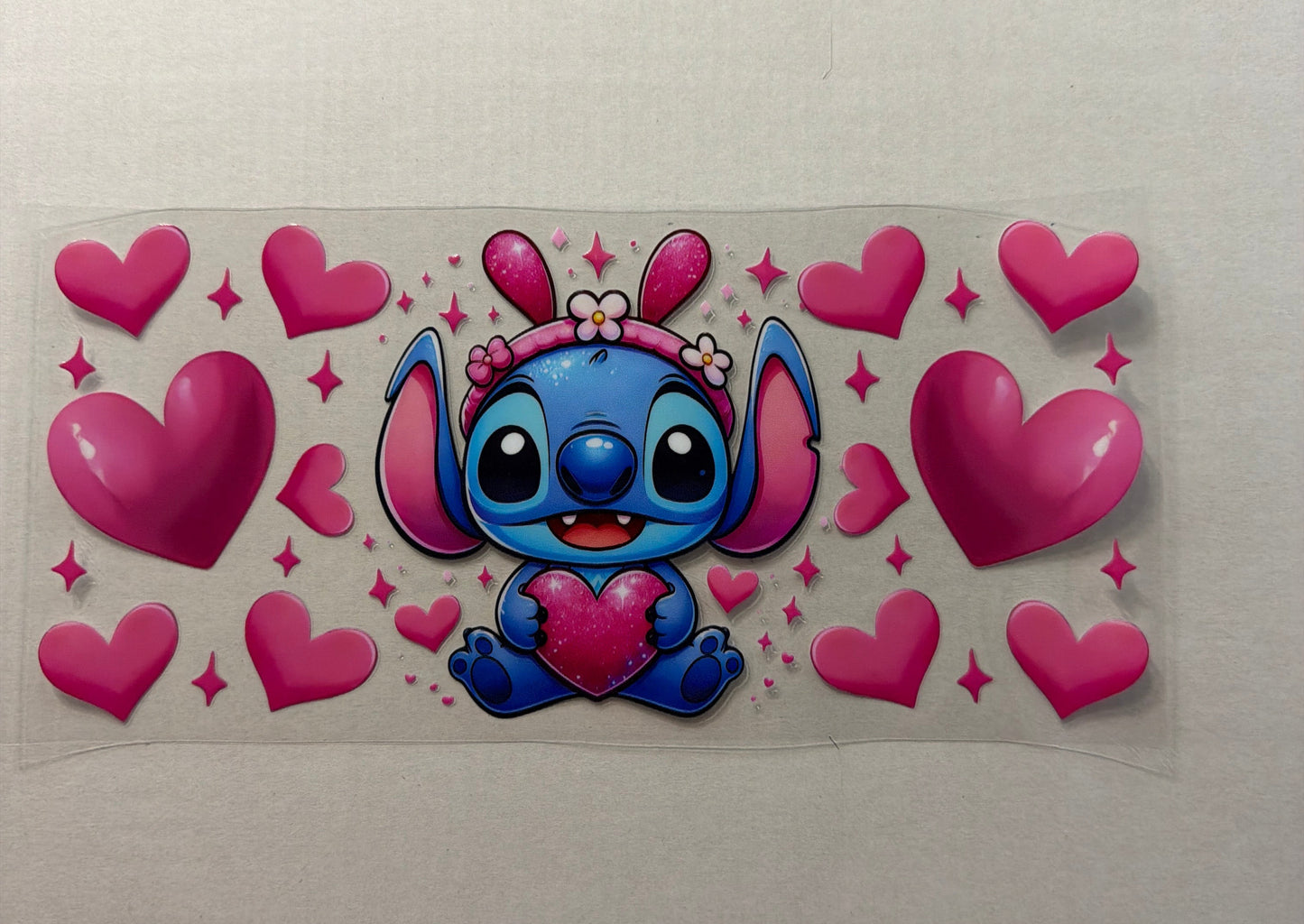 #1102 stitch & pink hearts