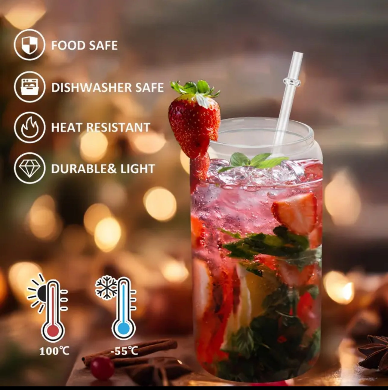 16 oz clear glass