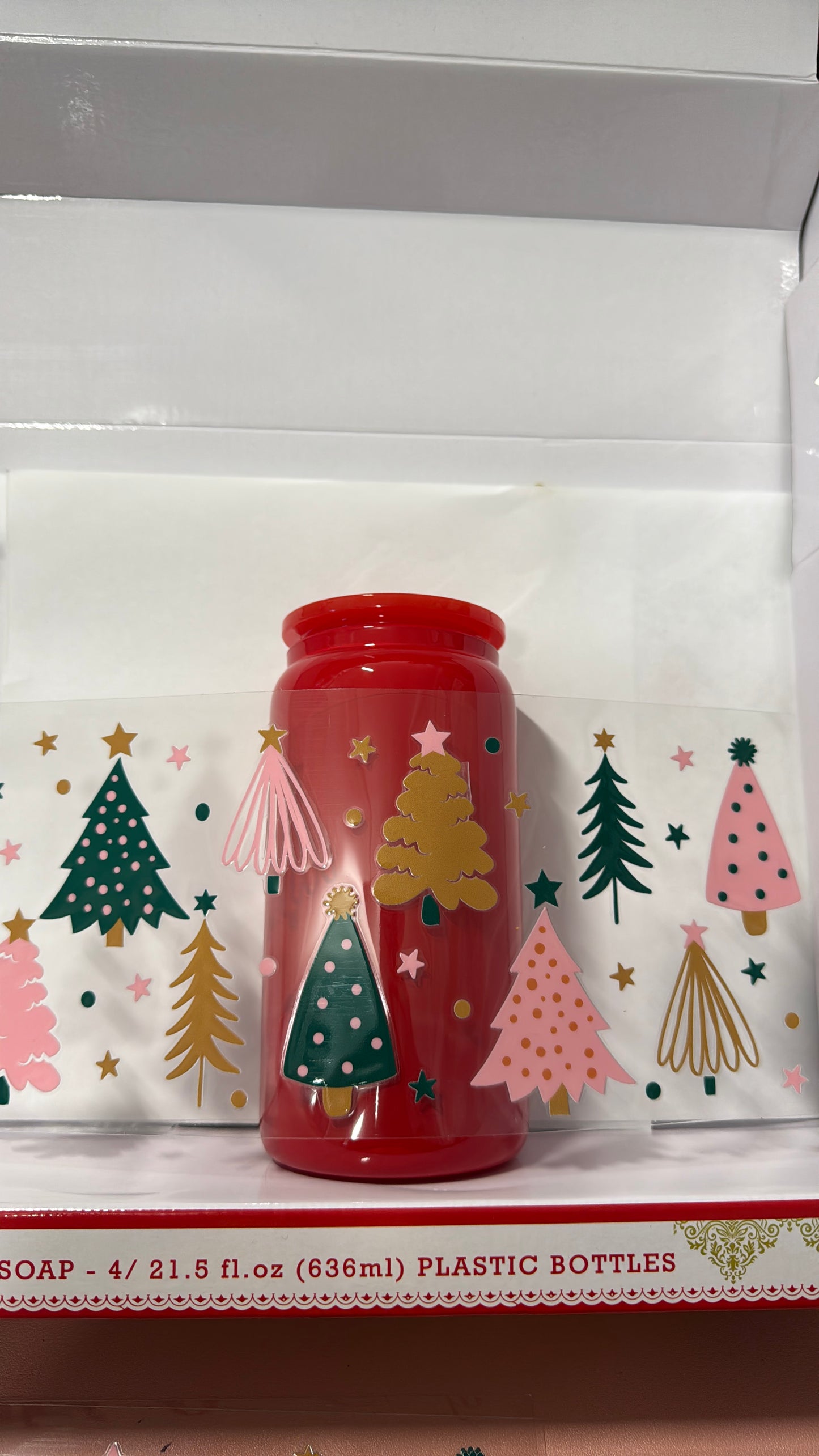 Christmas colors tree custom cup