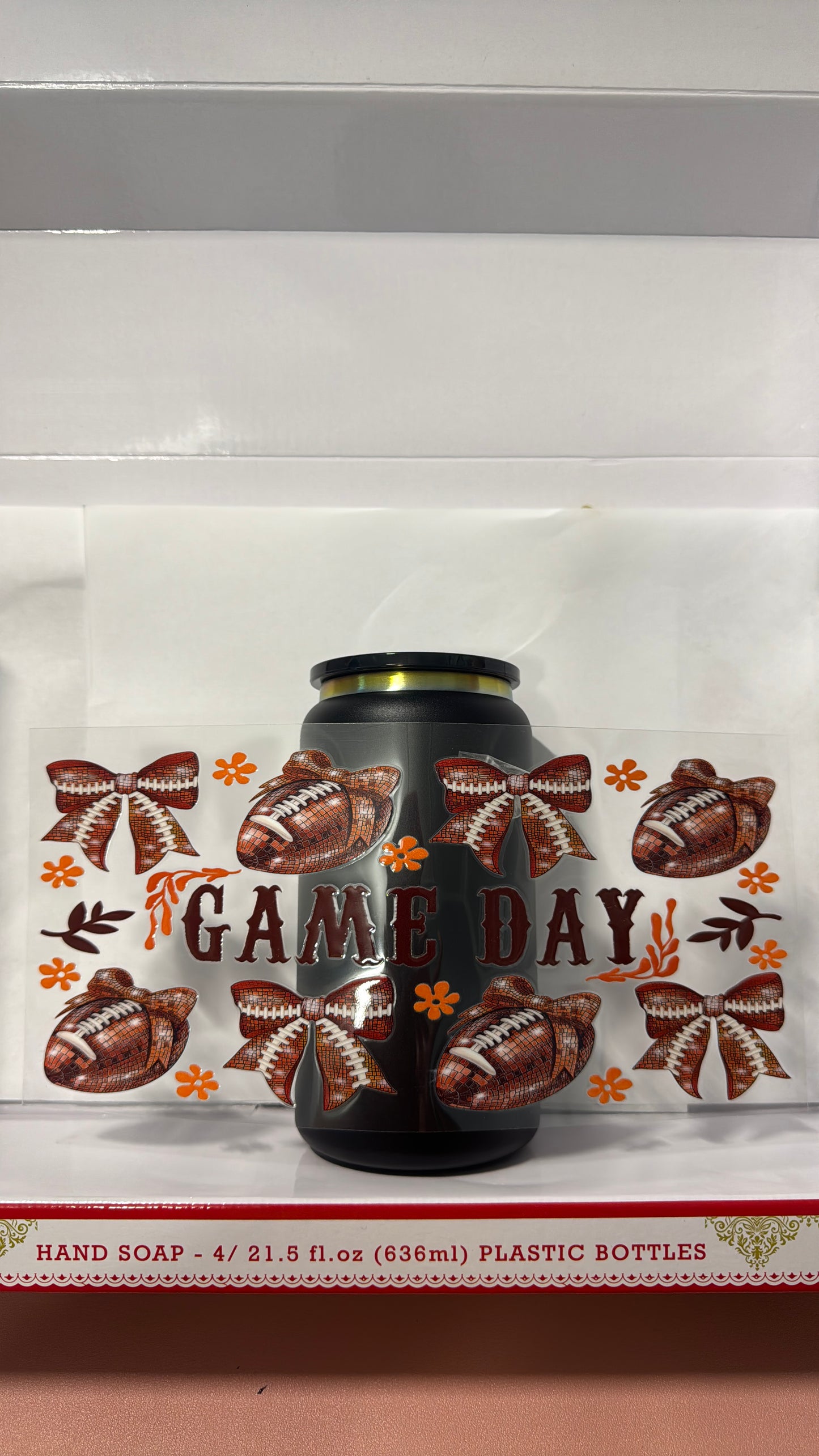 Game Day stainless steel gold rim cup