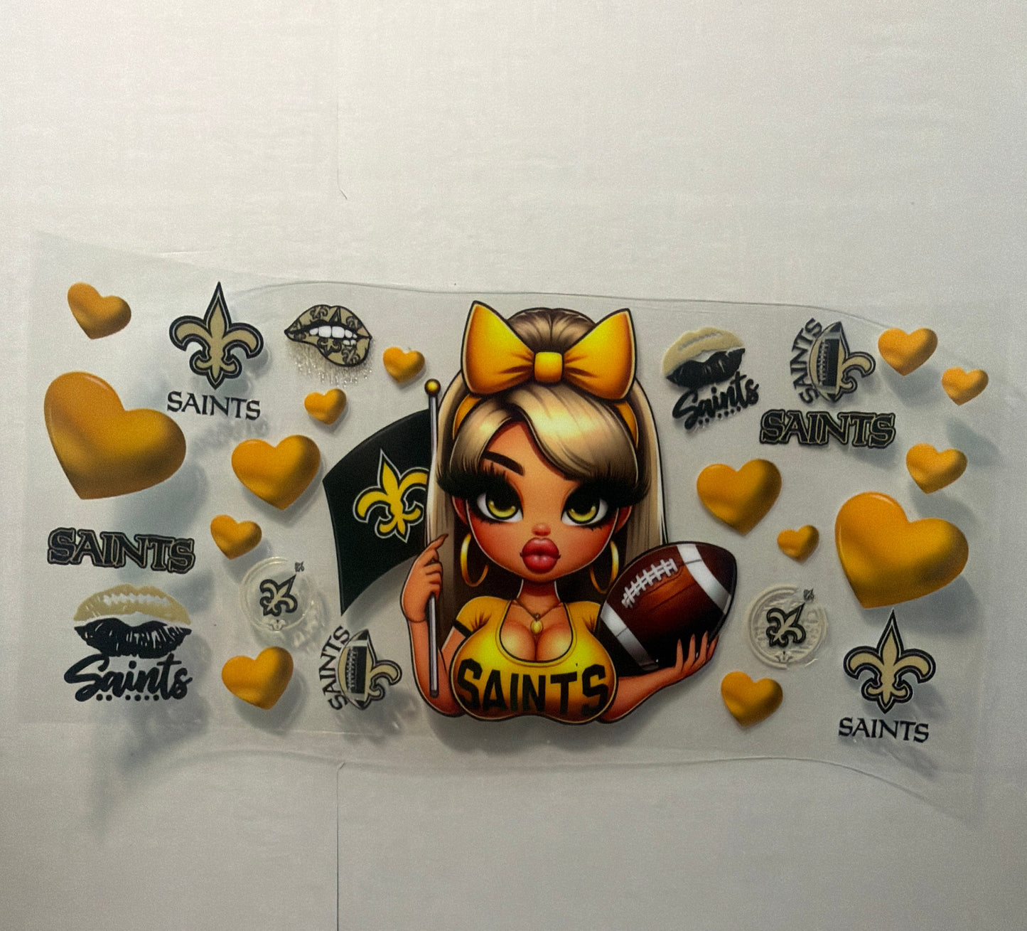 #1131 saints futbol uvdtf design wrap