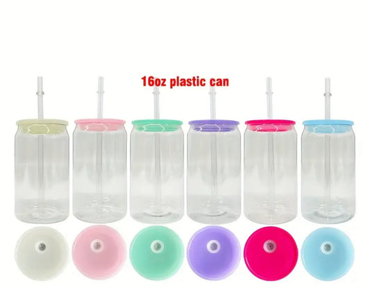 16 oz plastic cup with color lid/ add your design